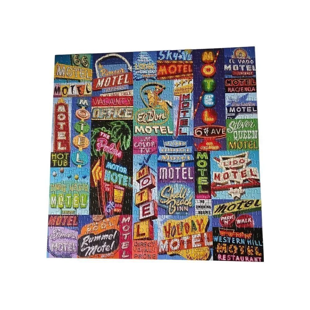 Vintage Motel signs 500 piece puzzle complete puzzle 20 x 20